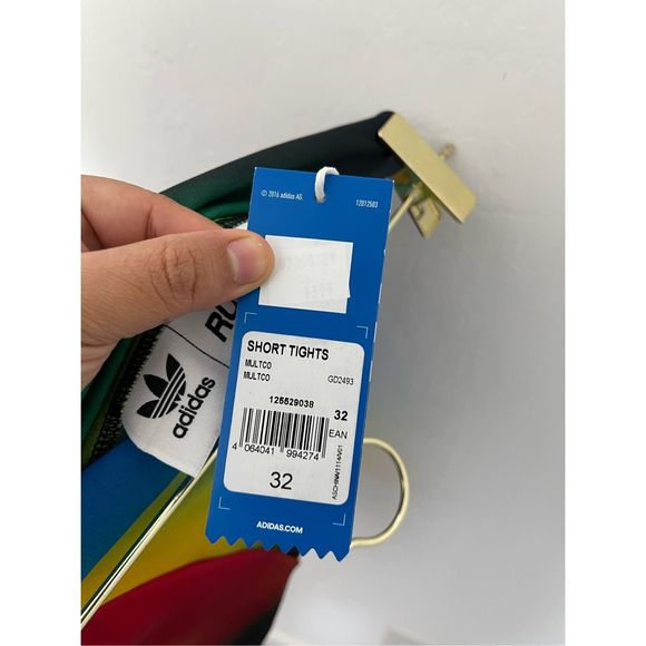 ADIDAS ORIGINALS Multicolor Paolina Russo Edition Biker Shorts Size XS - Picture 5 of 5